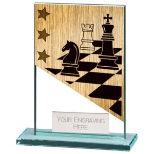 Mustang Chess Jade Glass Award - Engrave Express