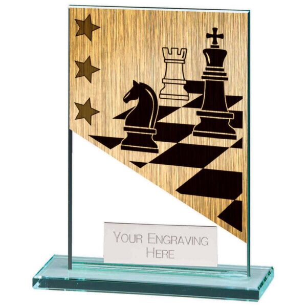 Mustang Chess Jade Glass Award - Engrave Express