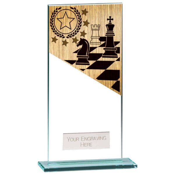 Mustang Chess Jade Glass Award - Engrave Express