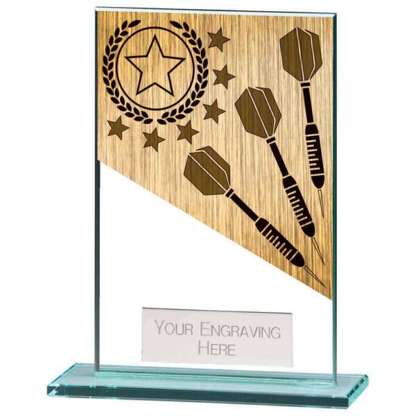 Mustang Darts Jade Glass Award - Cornish Custom Creations