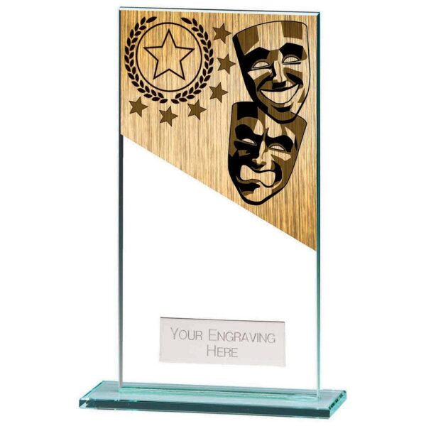 Mustang Drama Jade Glass Award - Engrave Express