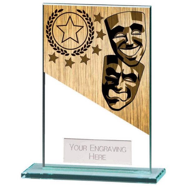 Mustang Drama Jade Glass Award - Engrave Express