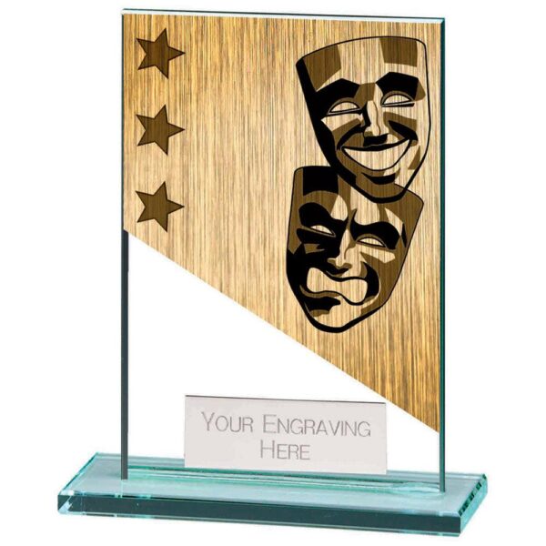 Mustang Drama Jade Glass Award - Engrave Express