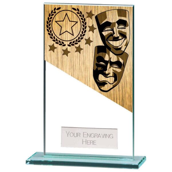 Mustang Drama Jade Glass Award - Engrave Express