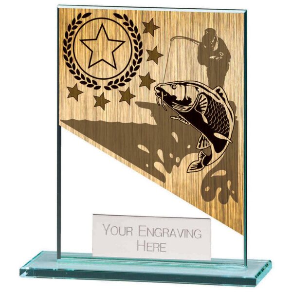 Mustang Fishing Jade Glass Award - Cornish Custom Creations