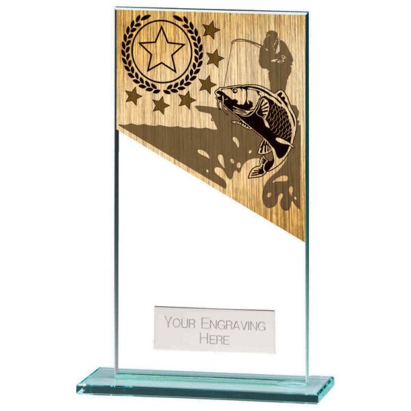 Mustang Fishing Jade Glass Award - Cornish Custom Creations