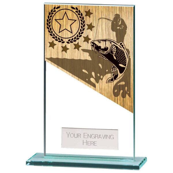 Mustang Fishing Jade Glass Award - Cornish Custom Creations