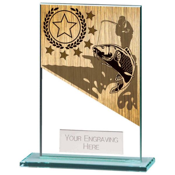 Mustang Fishing Jade Glass Award - Cornish Custom Creations