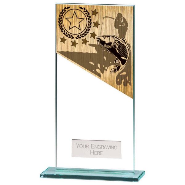 Mustang Fishing Jade Glass Award - Cornish Custom Creations