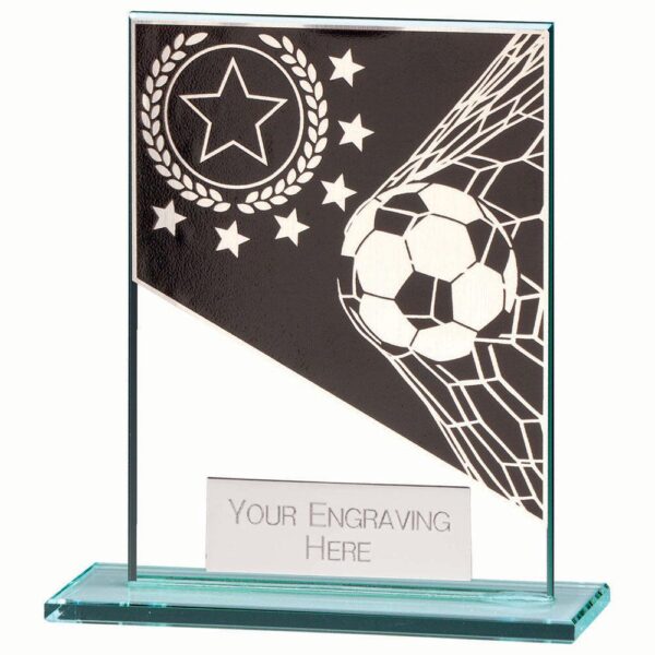 Mustang Football Jade Glass Award - Cornish Custom Creations