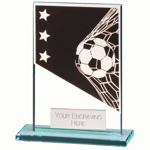 Mustang Football Jade Glass Award - Cornish Custom Creations