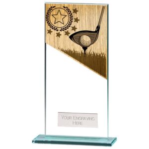 Mustang Golf Jade Glass Award - Cornish Custom Creations