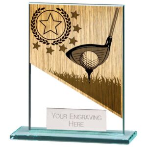 Mustang Golf Jade Glass Award - Cornish Custom Creations