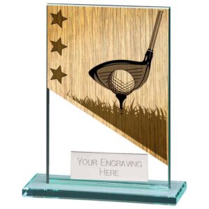 Mustang Golf Jade Glass Award - Cornish Custom Creations