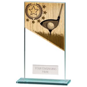 Mustang Golf Jade Glass Award - Cornish Custom Creations