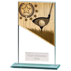 Mustang Golf Jade Glass Award - Cornish Custom Creations