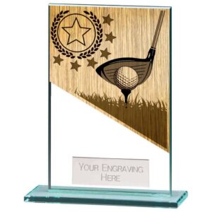 Mustang Golf Jade Glass Award - Cornish Custom Creations