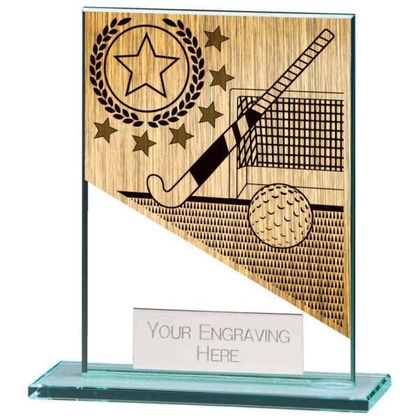 Mustang Hockey Jade Glass Award - Engrave Express