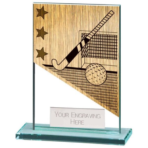 Mustang Hockey Jade Glass Award - Engrave Express