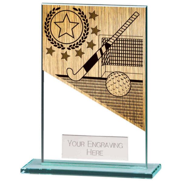 Mustang Hockey Jade Glass Award - Engrave Express