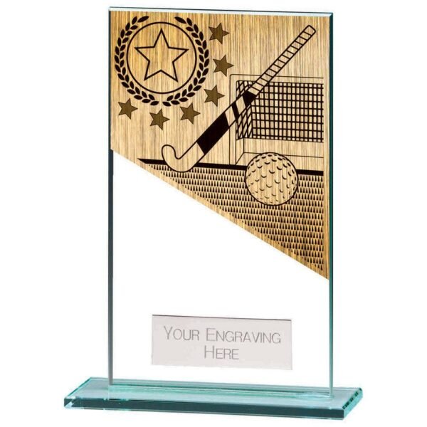 Mustang Hockey Jade Glass Award - Engrave Express