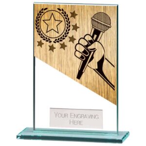 Mustang Karaoke Jade Glass Award - Engrave Express