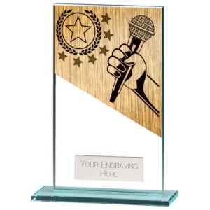 Mustang Karaoke Jade Glass Award - Engrave Express