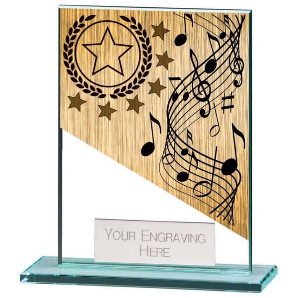 Mustang Music Jade Glass Award - Engrave Express