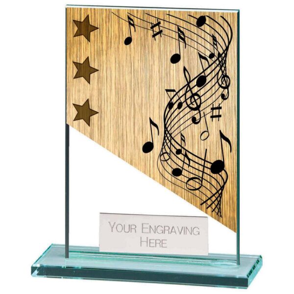 Mustang Music Jade Glass Award - Engrave Express