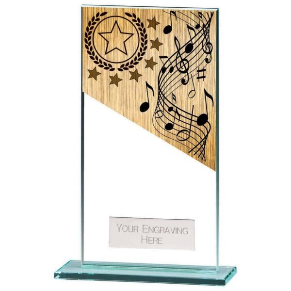 Mustang Music Jade Glass Award - Engrave Express