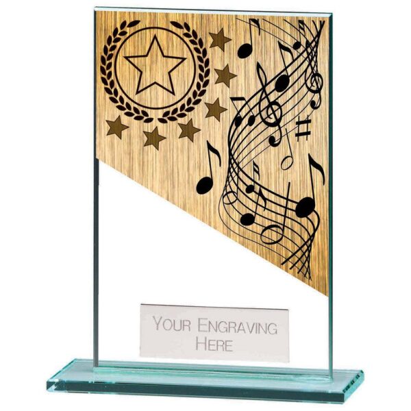 Mustang Music Jade Glass Award - Engrave Express