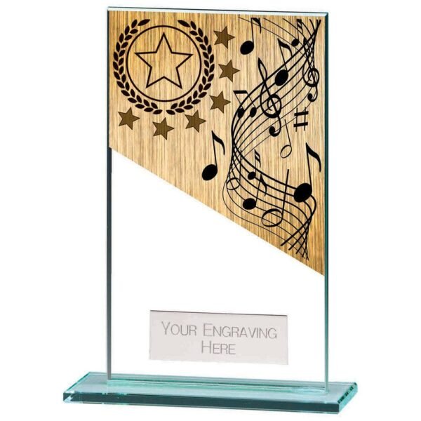 Mustang Music Jade Glass Award - Engrave Express