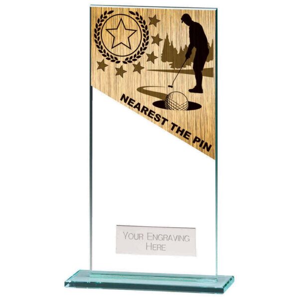 Mustang Nearest The Pin Jade Glass Award - Cornish Custom Creations