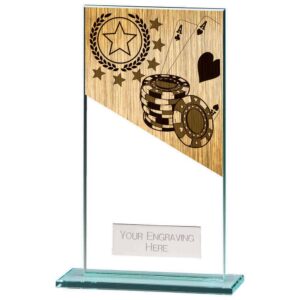 Mustang Poker Jade Glass Award - Engrave Express