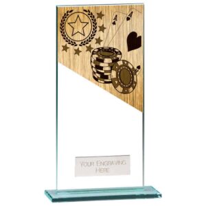 Mustang Poker Jade Glass Award - Engrave Express