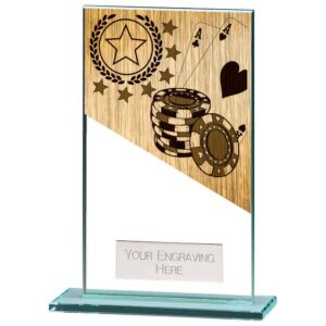 Mustang Poker Jade Glass Award - Engrave Express