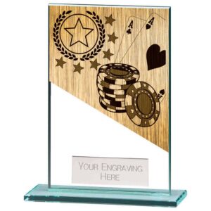 Mustang Poker Jade Glass Award - Engrave Express