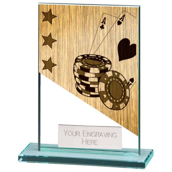 Mustang Poker Jade Glass Award - Engrave Express