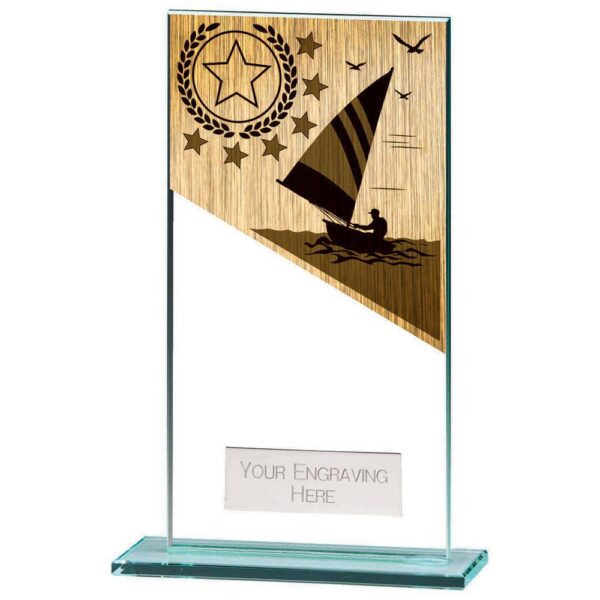 Mustang Sailing Jade Glass Award - Engrave Express