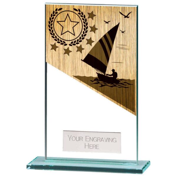 Mustang Sailing Jade Glass Award - Engrave Express