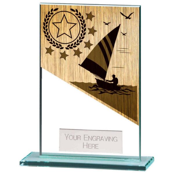 Mustang Sailing Jade Glass Award - Engrave Express