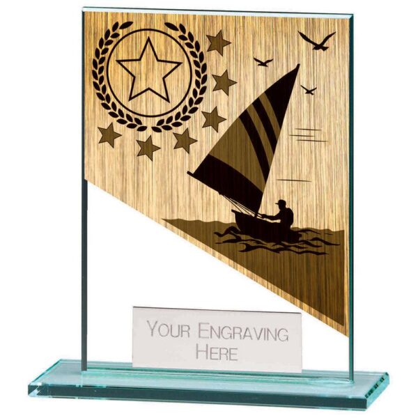 Mustang Sailing Jade Glass Award - Engrave Express