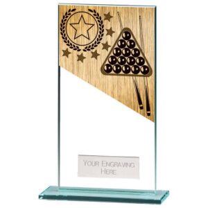 Mustang Snooker Jade Glass Award - Cornish Custom Creations