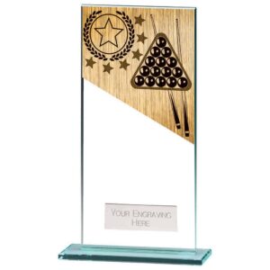 Mustang Snooker Jade Glass Award - Cornish Custom Creations