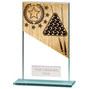 Mustang Snooker Jade Glass Award - Cornish Custom Creations