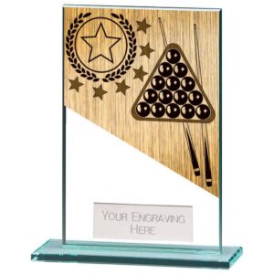 Mustang Snooker Jade Glass Award - Cornish Custom Creations