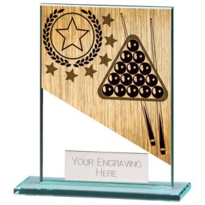 Mustang Snooker Jade Glass Award - Cornish Custom Creations