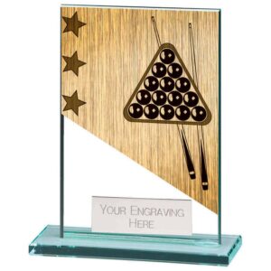 Mustang Snooker Jade Glass Award - Cornish Custom Creations