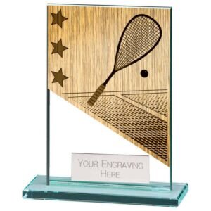 Mustang Squash Jade Glass Award - Engrave Express