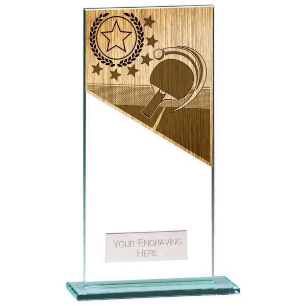 Mustang Table Tennis Jade Glass Award - Engrave Express